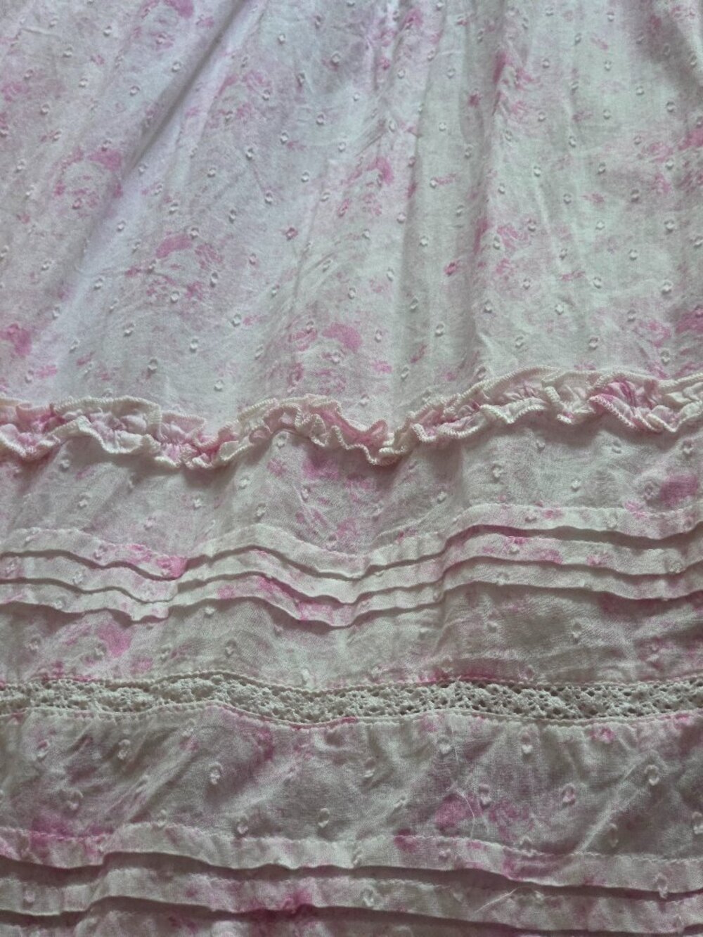 GORGEOUS COTTON AND LACE PINK COTTON CANDY MAXI XS-S - Picture 4 of 5